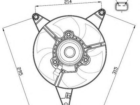 Ventilator radiator LANCIA DELTA II 836 NRF 47498