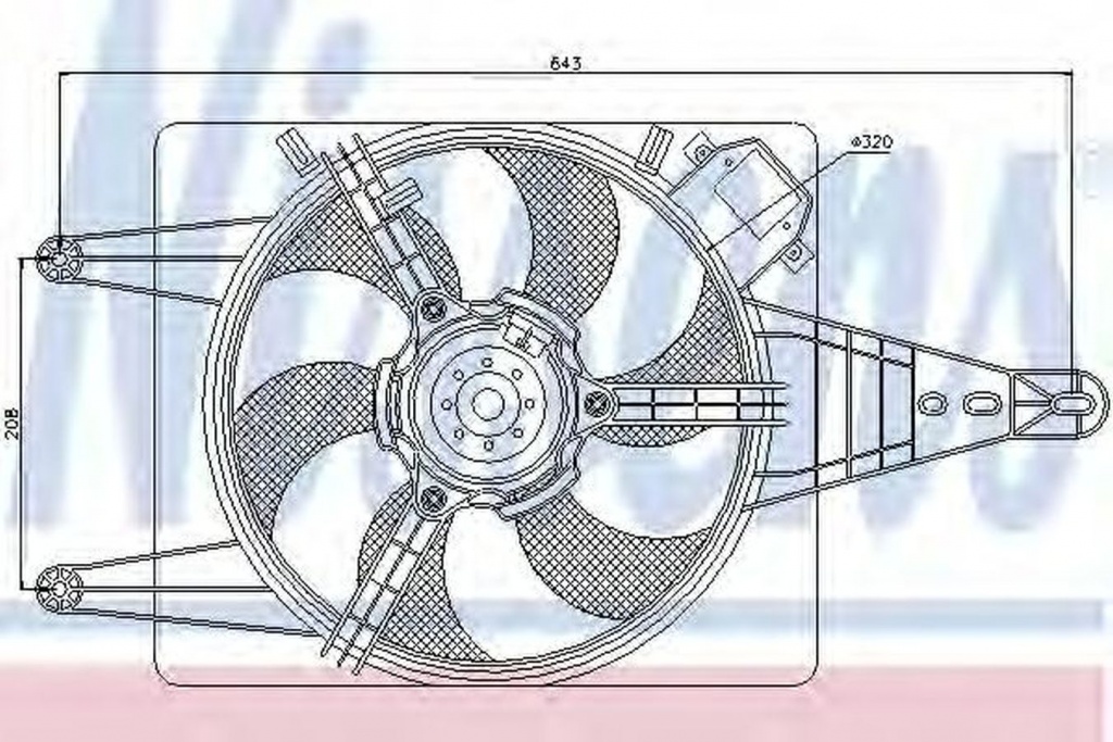 Ventilator radiator LANCIA LYBRA 839AX NISSENS 85509