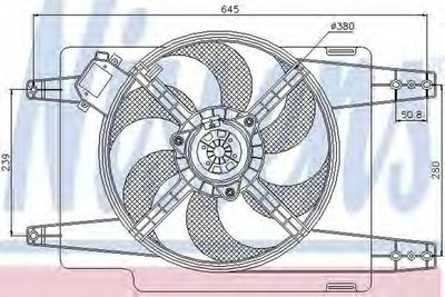 Ventilator radiator LANCIA LYBRA 839AX NISSENS 855