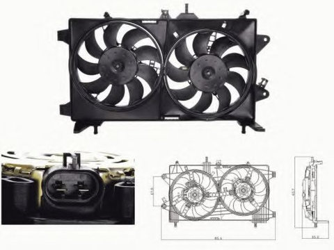 Ventilator, radiator LANCIA MUSA (350) (2004 - 2012) NRF 47676 piesa NOUA