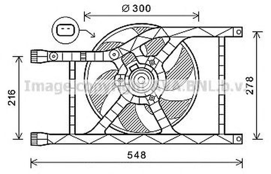 Ventilator radiator LANCIA YPSILON 312 846 AVA FT7