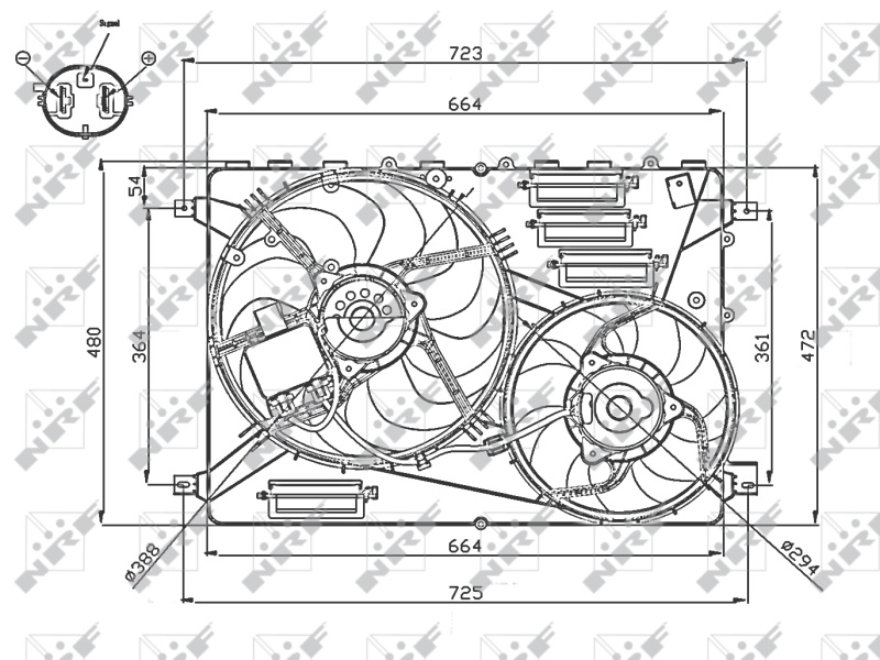 Ventilator radiator # Land rover Range rover 2015 2016 2017 2018 2019 2020 2021 2022 2023 2024 2025 # 47755 # NRF
