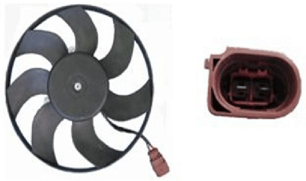 Ventilator, radiator MAHLE CFF186001S model VW PASSAT B6 Variant (3C5) 2005 2006 2007 2008 2009 2010
