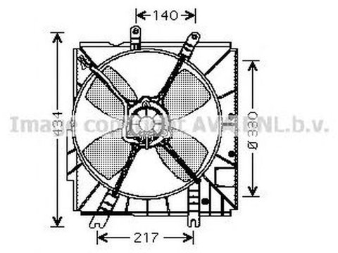 Ventilator radiator MAZDA 323 C IV BG AVA MZ7502