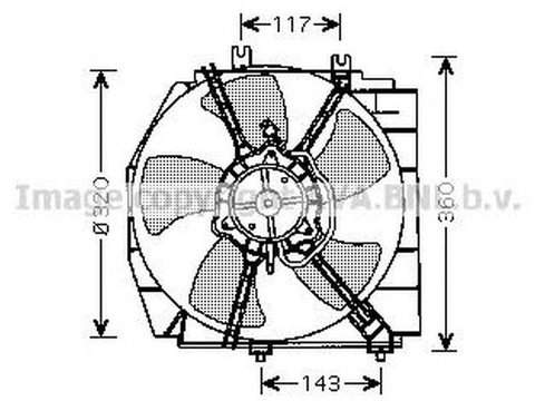 Ventilator radiator MAZDA 323 C V BA AVA MZ7514