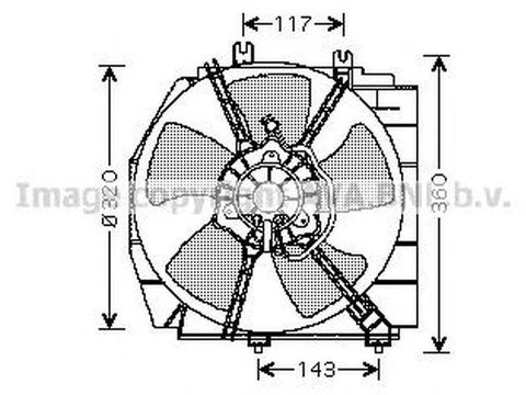 Ventilator radiator MAZDA 323 F V BA AVA MZ7513