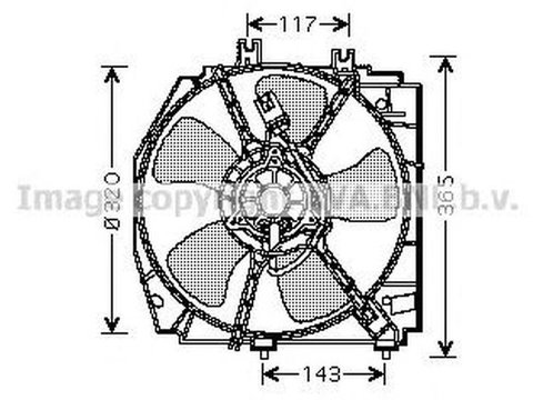Ventilator radiator MAZDA 323 F VI BJ AVA MZ7522