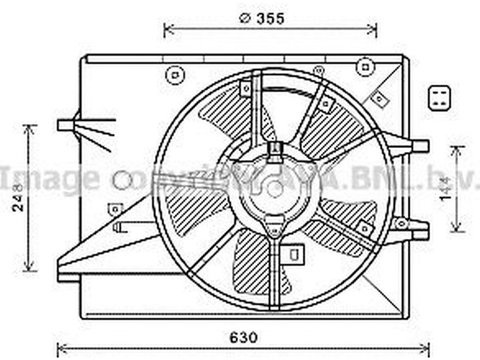 Ventilator radiator MAZDA MX-5 III NC AVA MZ7546