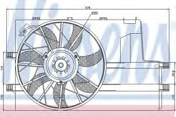 Ventilator, radiator MERCEDES A-CLASS (W168) (1997