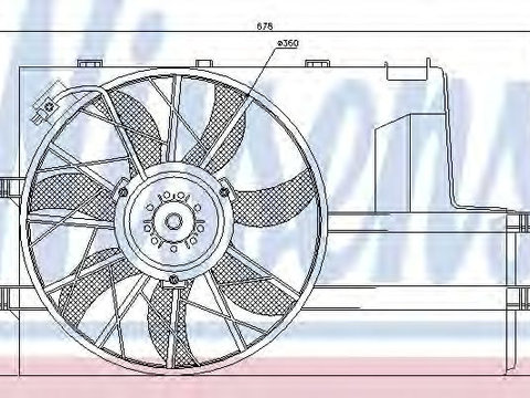 Ventilator radiator MERCEDES A-CLASS (W168) (1997 - 2004) NISSENS 85078
