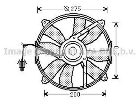 Ventilator radiator MERCEDES-BENZ CLK Cabriolet A208 AVA MS7520