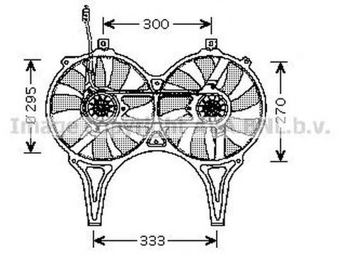 Ventilator radiator MERCEDES-BENZ E-CLASS combi S210 AVA MS7514