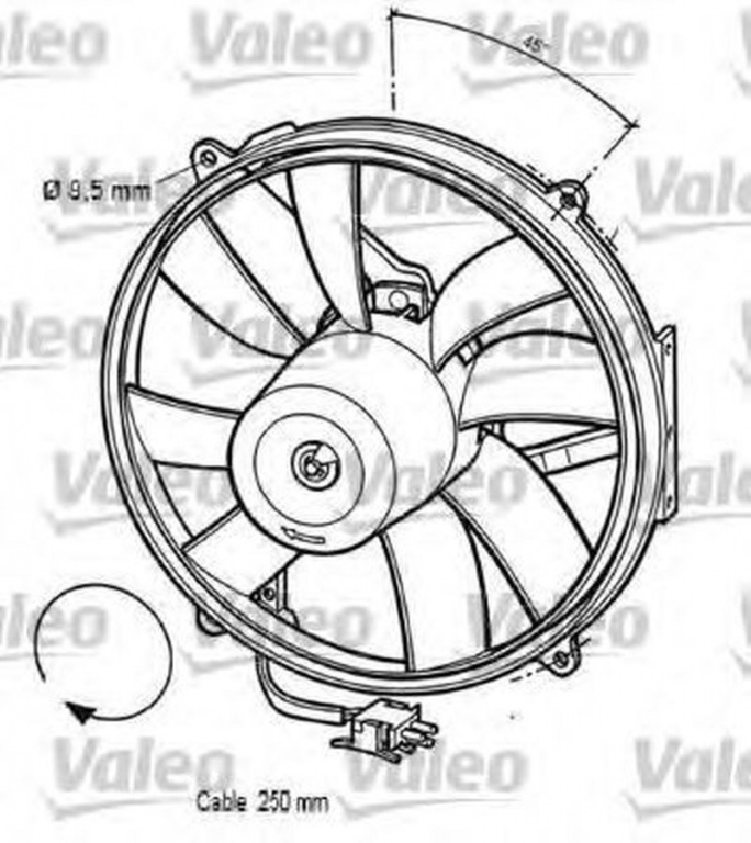 Ventilator radiator MERCEDES-BENZ E-CLASS combi S210 VALEO 696062