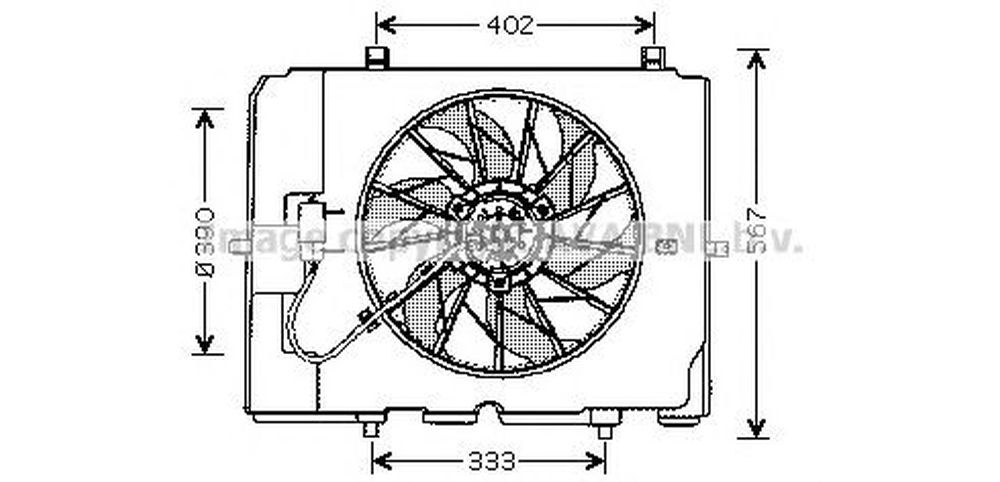 Ventilator radiator MERCEDES-BENZ E-CLASS combi S210 AVA MS7502