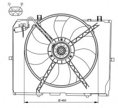 Ventilator, radiator MERCEDES-BENZ E-CLASS (W210) 