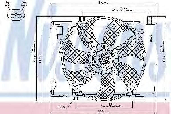 Ventilator, radiator MERCEDES-BENZ SLK (R170) (199