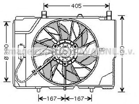 Ventilator radiator MERCEDES-BENZ SLK R170 AVA MS7501