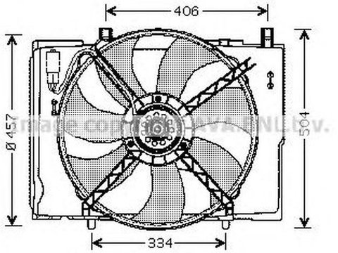 Ventilator radiator MERCEDES-BENZ SLK R170 AVA MS7504