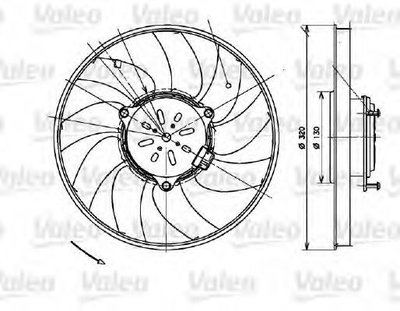 Ventilator, radiator MERCEDES-BENZ SPRINTER 3,5-t 
