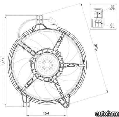 Ventilator radiator MERCEDES-BENZ V-CLASS 638/2 NR