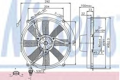 Ventilator radiator MERCEDES C-CLASS (W202) (1993 