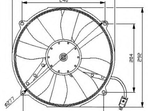 Ventilator radiator MERCEDES CLK (C208) (1997 - 2002) NRF 47046