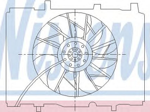Ventilator radiator MERCEDES CLK (C208) (1997 - 2002) NISSENS 85489