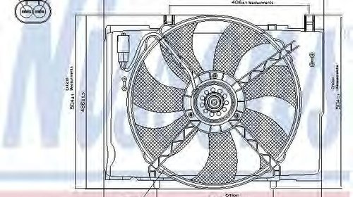 Ventilator, radiator MERCEDES E-CLASS (W