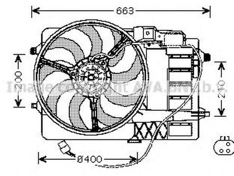 Ventilator radiator MINI MINI R50 R53 AVA BW7516