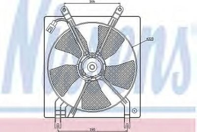Ventilator radiator MITSUBISHI ECLIPSE II D3 A NIS