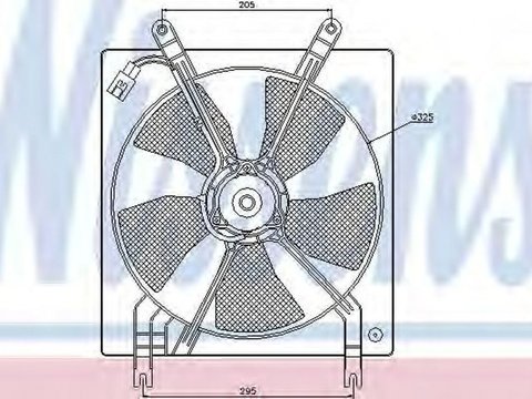 Ventilator radiator MITSUBISHI ECLIPSE II D3 A NISSENS 85447