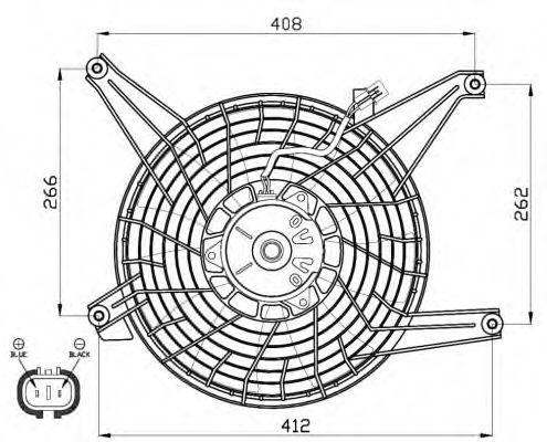 Ventilator radiator MITSUBISHI PAJERO/SH