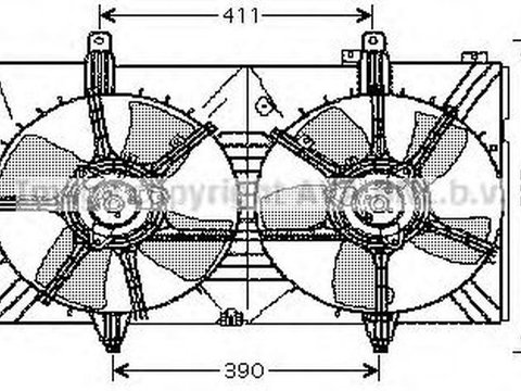 Ventilator radiator NISSAN MURANO Z50 AVA DN7518