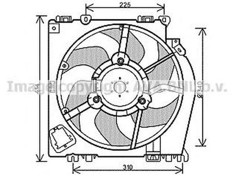 Ventilator radiator NISSAN NOTE E11 AVA RT7542