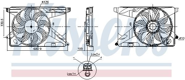 Ventilator, radiator NISSENS 850124
