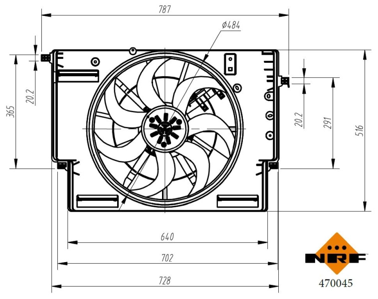 Ventilator, radiator NRF 470045 pentru masina VOLVO XC40 (536) 2017 2018 2019 2020 2021 2022 2023 2024
