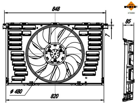 Ventilator, radiator NRF 470080