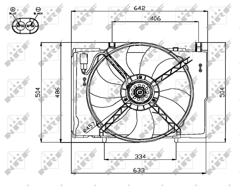 Ventilator, radiator NRF 47741 la masina MERCEDES-BENZ E-CLASS (W210) 1998 1999 2000 2001 2002