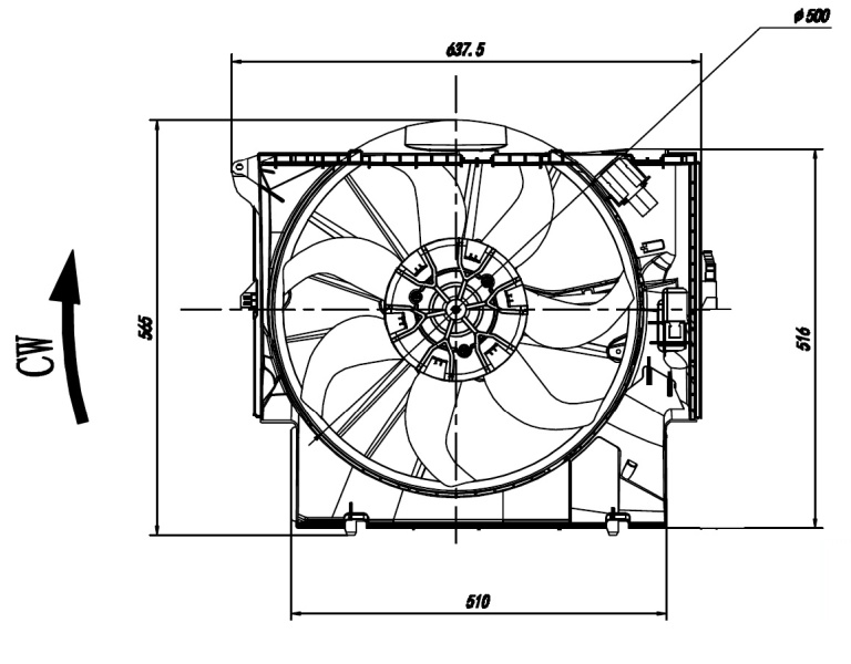 Ventilator, radiator NRF 47923 pentru BMW Z4 Roadster (E89) 2009-2016