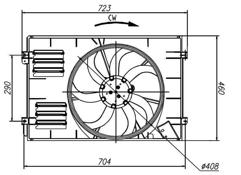 Ventilator, radiator NRF 47925 compatibil cu VW AMAROK (2HA, 2HB, S1B, S6B, S7A, S7B) 2010 2011 2012 2013 2014 2015 2016 2017 2018 2019 2020 2021 2022