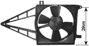 Ventilator, radiator OPEL ASTRA F (56_, 57_), OPEL ASTRA F Cabriolet (53_B), OPEL VECTRA A (86_, 87_) - VAN WEZEL 3734747