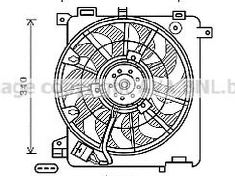 Ventilator radiator OPEL ASTRA H combi L35 AVA OL7635