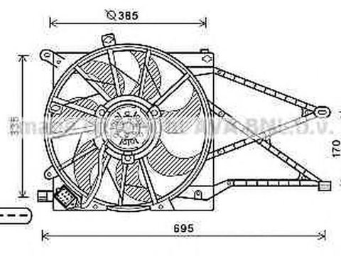 Ventilator radiator OPEL ASTRA H GTC L08 AVA OL7649