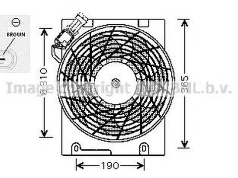Ventilator radiator OPEL ASTRA H L48 AVA OL7508
