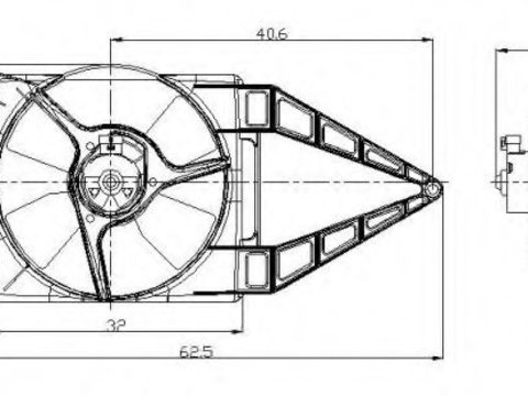 Ventilator radiator OPEL COMBO (71_) (1994 - 2001) NRF 47020