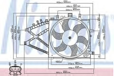 Ventilator radiator OPEL COMBO Tour (2001 - 2016) 