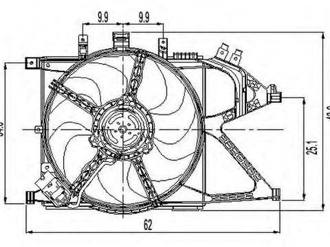 Ventilator radiator OPEL TIGRA TwinTop (2004 - 2016) NRF 47011
