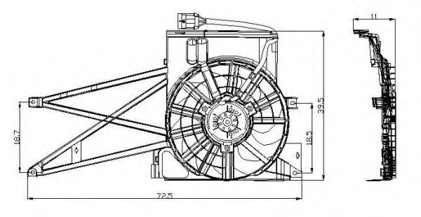 Ventilator radiator OPEL VECTRA B combi (31_) (1996 - 2003) NRF 47013