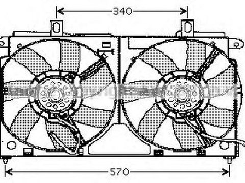 Ventilator radiator PEUGEOT 106 I 1A 1C AVA CN7523