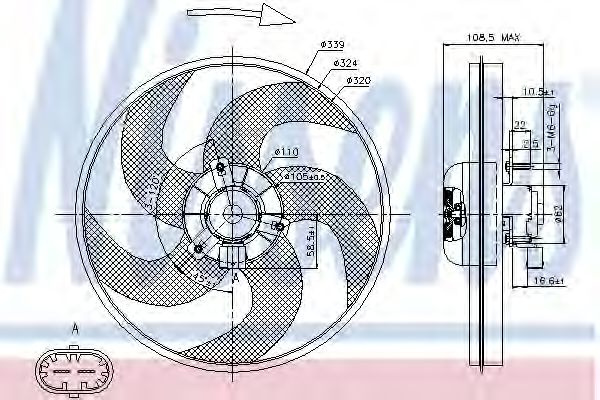 Ventilator, radiator PEUGEOT 206 Hatchback (2A/C) 